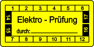 Elektro-Prüfung Prüfplakette